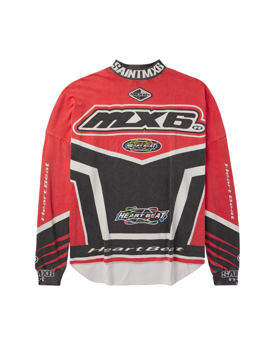 SAINT MXXXXXX MX6 Motocross Race Long Sleeve — Red/Black