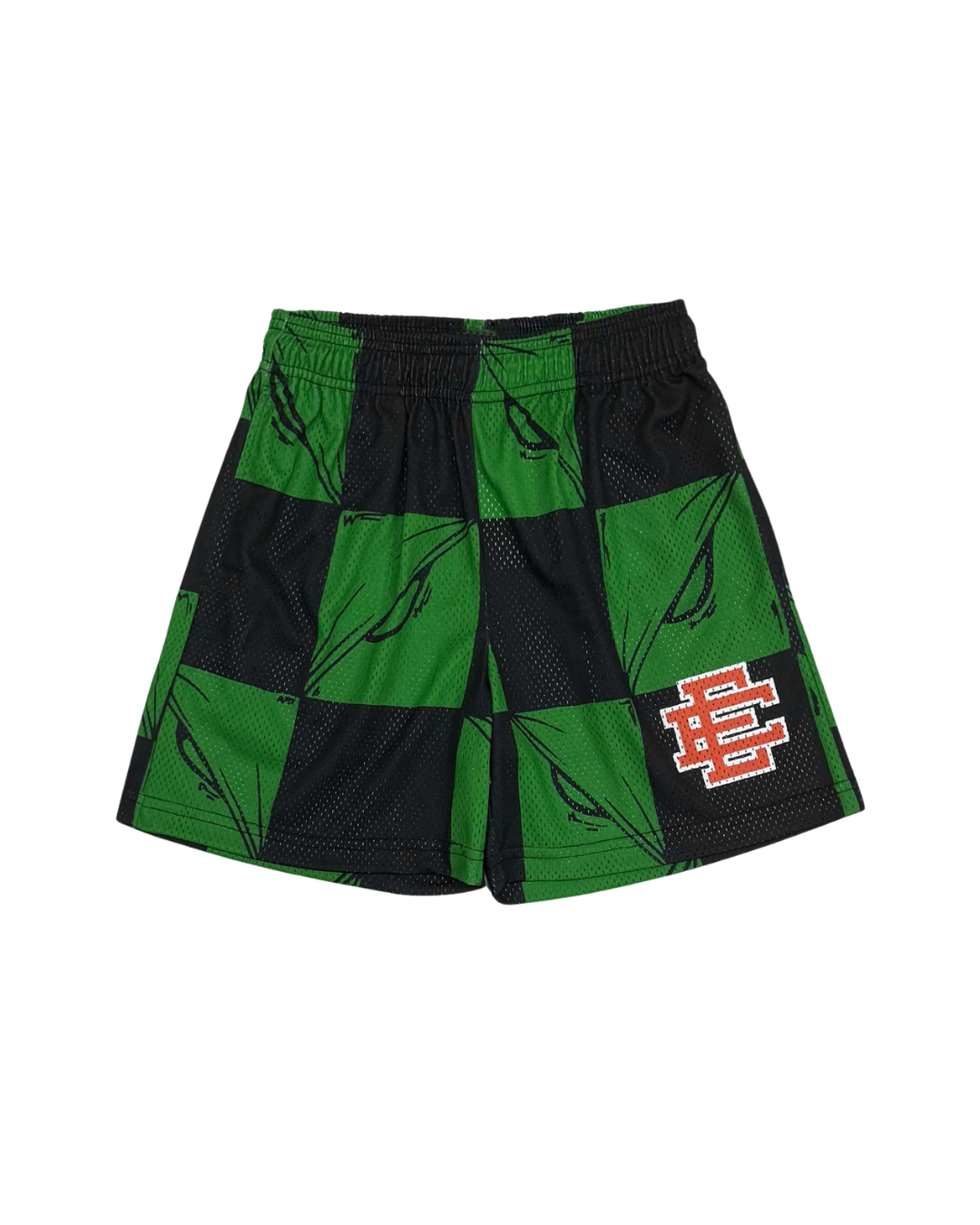 Eric Emanuel x Matty Boy EE Shorts Slime Orange – Mesh Basketball Shorts Front View