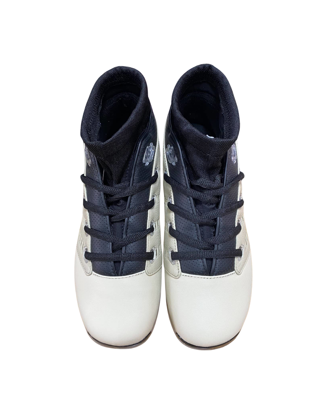 Front view of a pair of Infinite Archives x Air Jordan 17 Low SP Beach sneakers in navy and cream