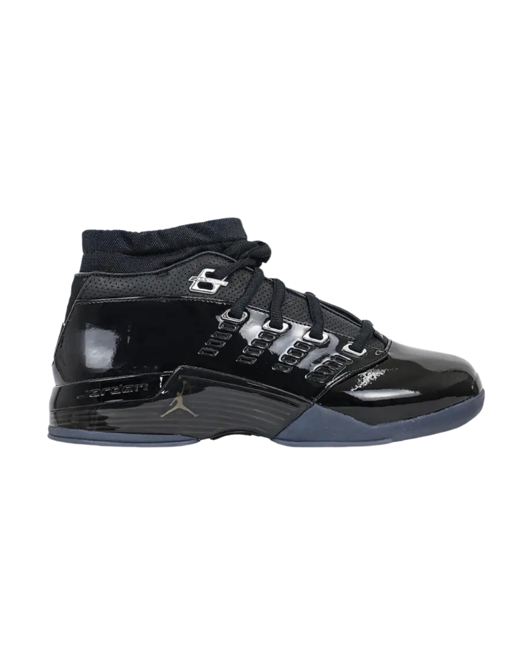 Air Jordan 17 Low Black Patent 2026 – Premium Low-Top Sneaker Side View