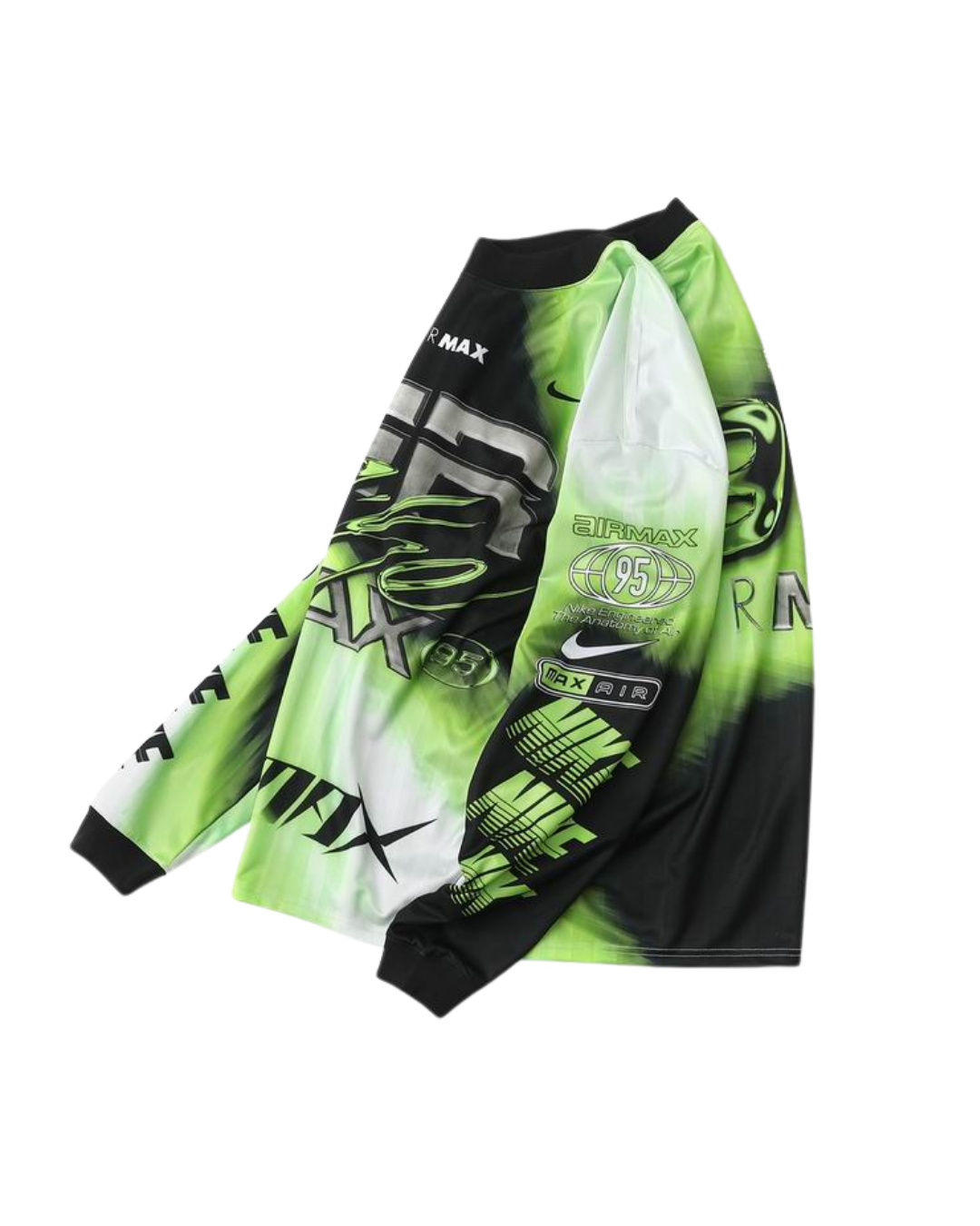 Angled view of the Nike Culture of Football volt long-sleeve jersey