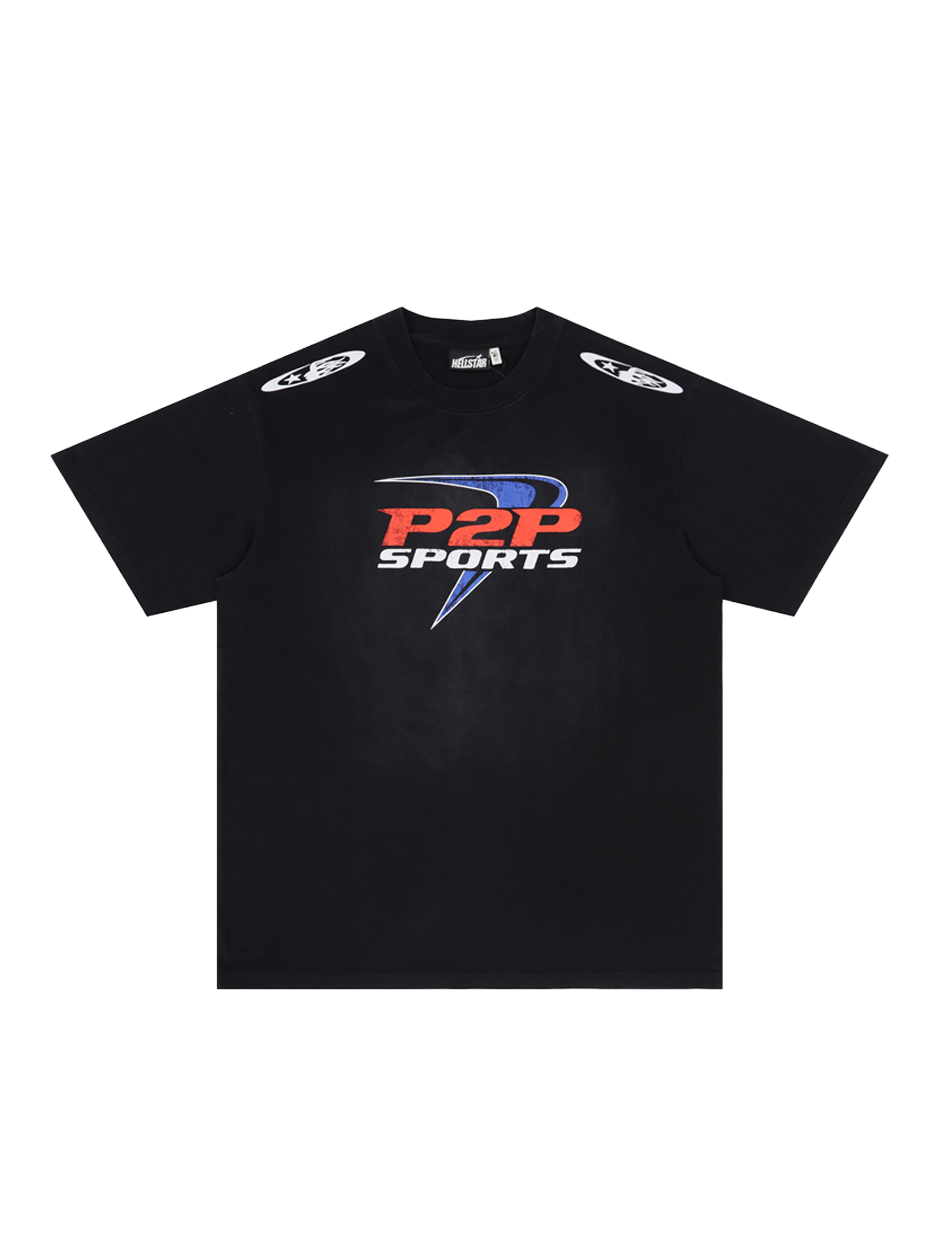 Hellstar P2P Sports T-Shirt SS26 Black – Athletic Graphic Tee