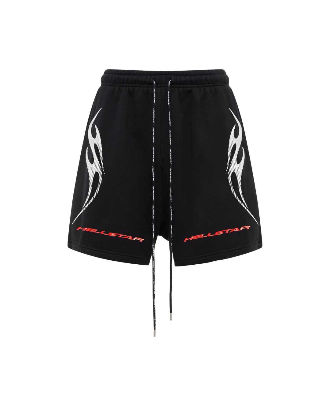 hellstar-sports-tribal-shorts-black-fleece-front-view.png