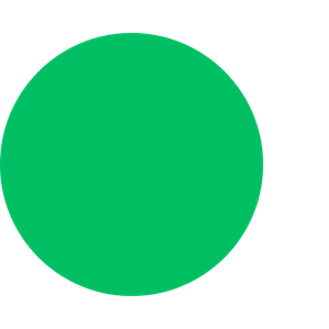 Green circle on a black background.