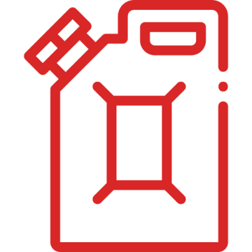 Red outline of a fire alarm next to a key.