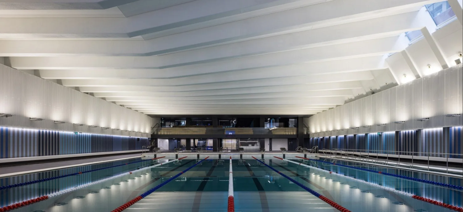 Intumescent-coated steel at the University of Auckland Recreation and Wellness Centre