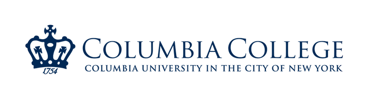 Columbia College logo with a crown symbol and text that reads 'Columbia College, Columbia University in the City of New York'.
