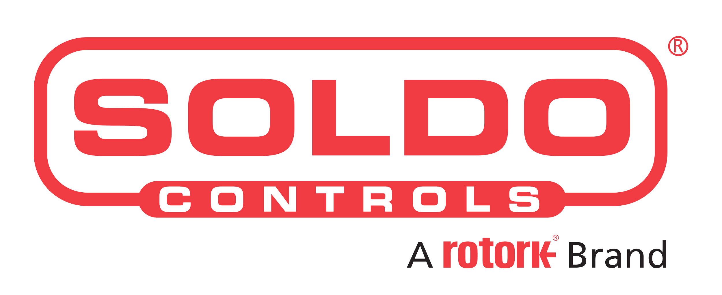 Solido Controls logo with red and black text and design elements, and a tagline indicating it is a rotork brand.