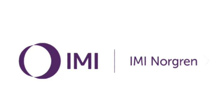 Logo of IMI Norgreen with purple circle and purple text.