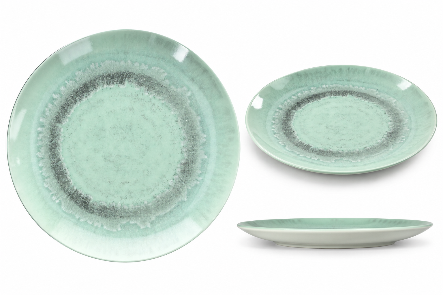 Plat groen bord 20cm