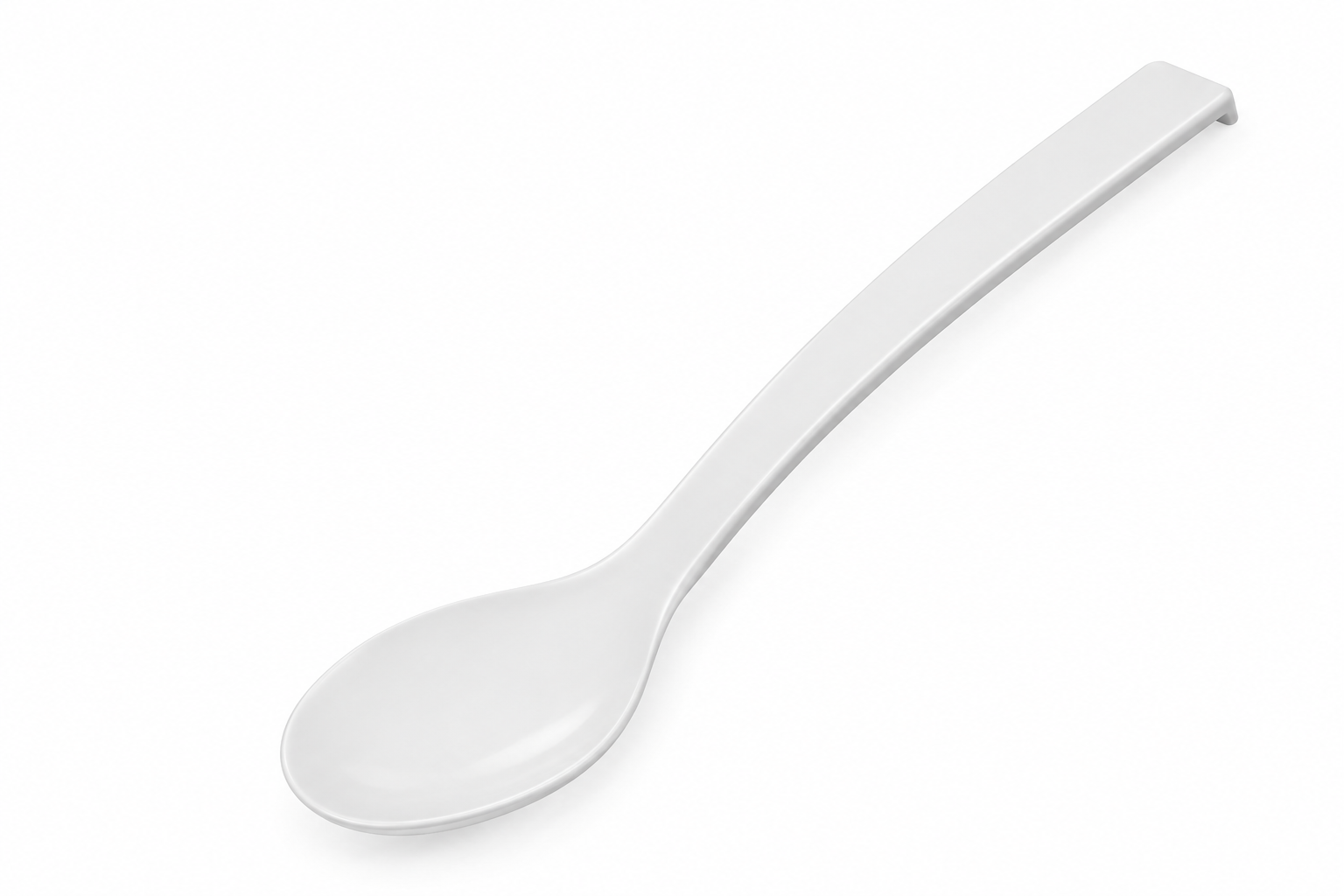 Witte serveerlepel 33 cm