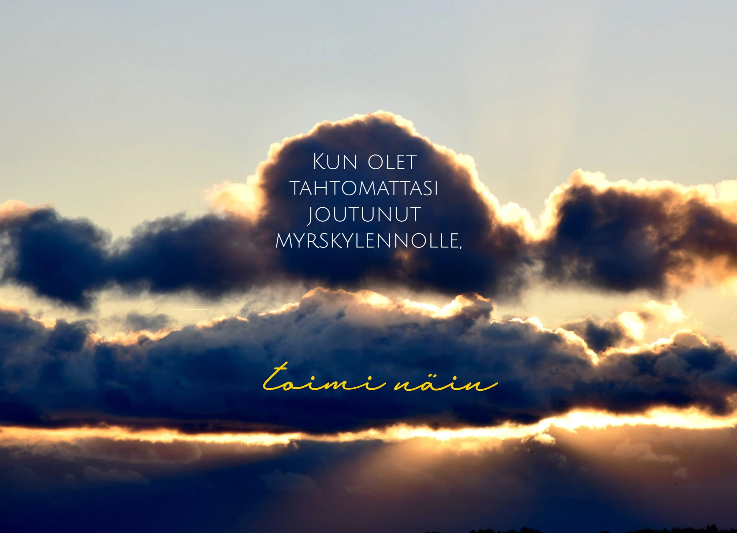 Tämä on pitkä lento myrskyn läpi, ja sinulla on tärkeä tehtävä
