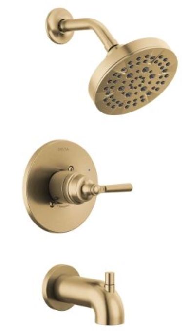 Golden shower head, faucet handle, and water spout
