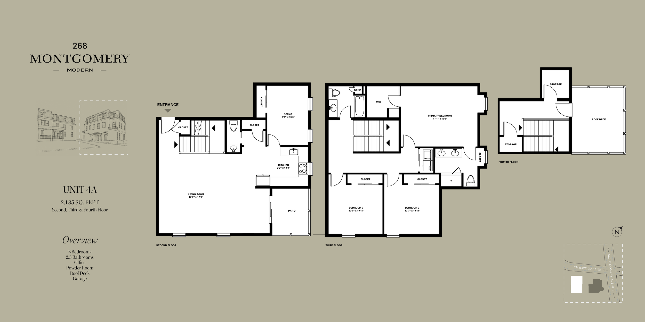Unit 4A: 3 Bedrooms, 2.5 Bathrooms