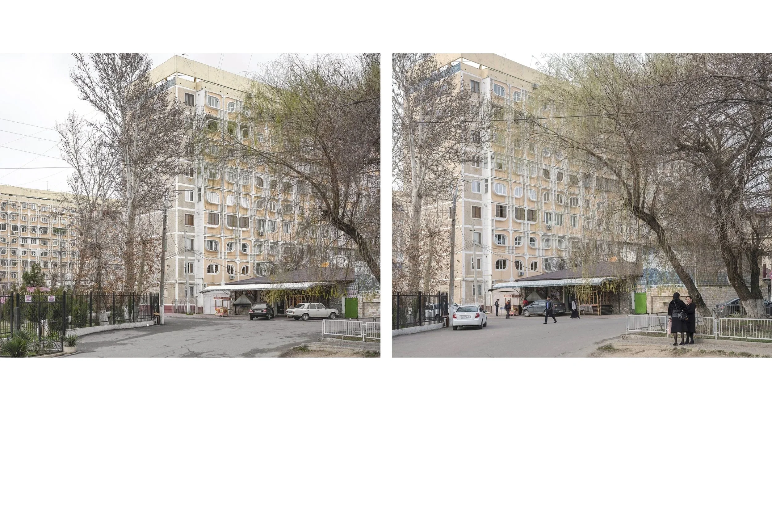 Documentary photo by Roman Bezjak, from the series Tashkent. Soviet-era residential architecture combining modernist construction with local Uzbek traditions after the 1966 earthquake, 