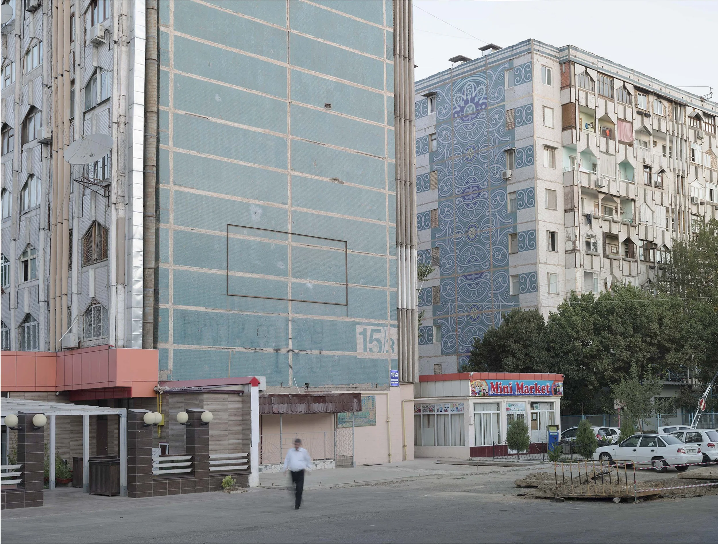 Documentary photo by Roman Bezjak, from the series Tashkent. Soviet-era residential architecture combining modernist construction with local Uzbek traditions after the 1966 earthquake,