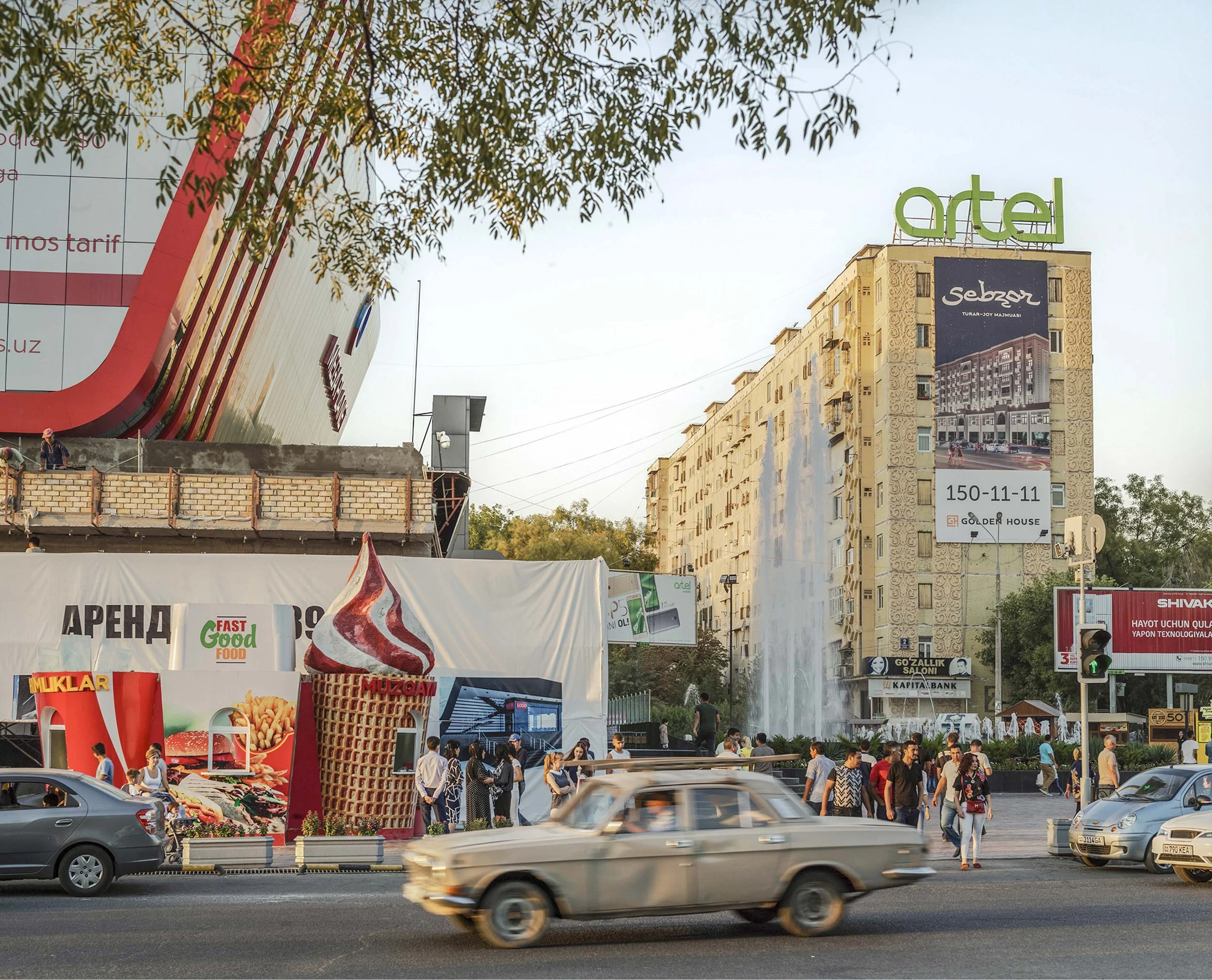 Documentary photo by Roman Bezjak, from the series Tashkent. Soviet-era residential architecture combining modernist construction with local Uzbek traditions after the 1966 earthquake.