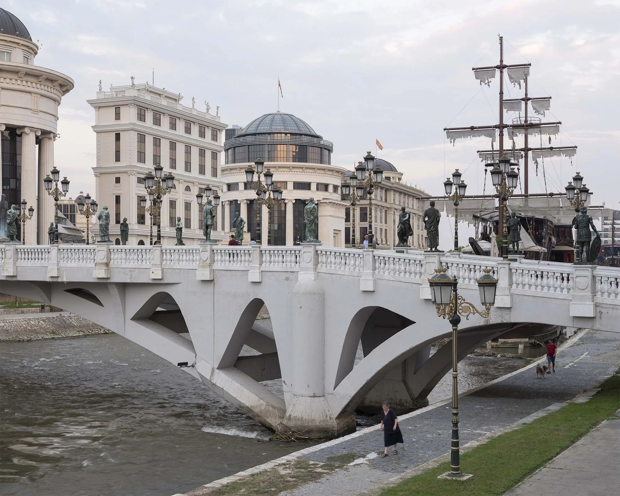 Documentary photography by Roman Bezjak from the Skopje series: The post-1963 modernist reconstruction reshaped by the neoclassical Skopje 2014 project, Art Bridge 