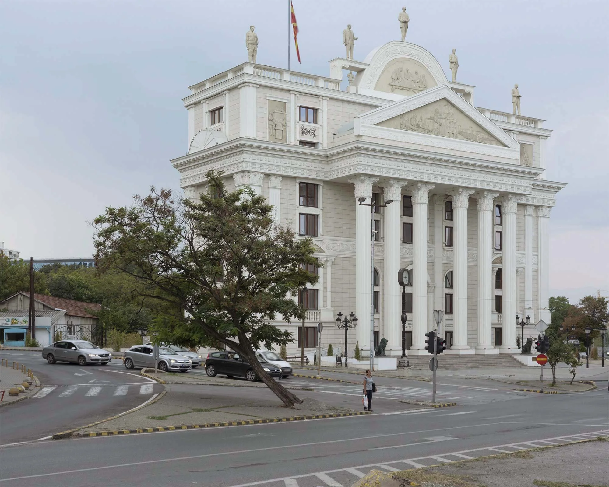 Documentary photography by Roman Bezjak from the Skopje series: The post-1963 modernist reconstruction reshaped by the neoclassical Skopje 2014 project.