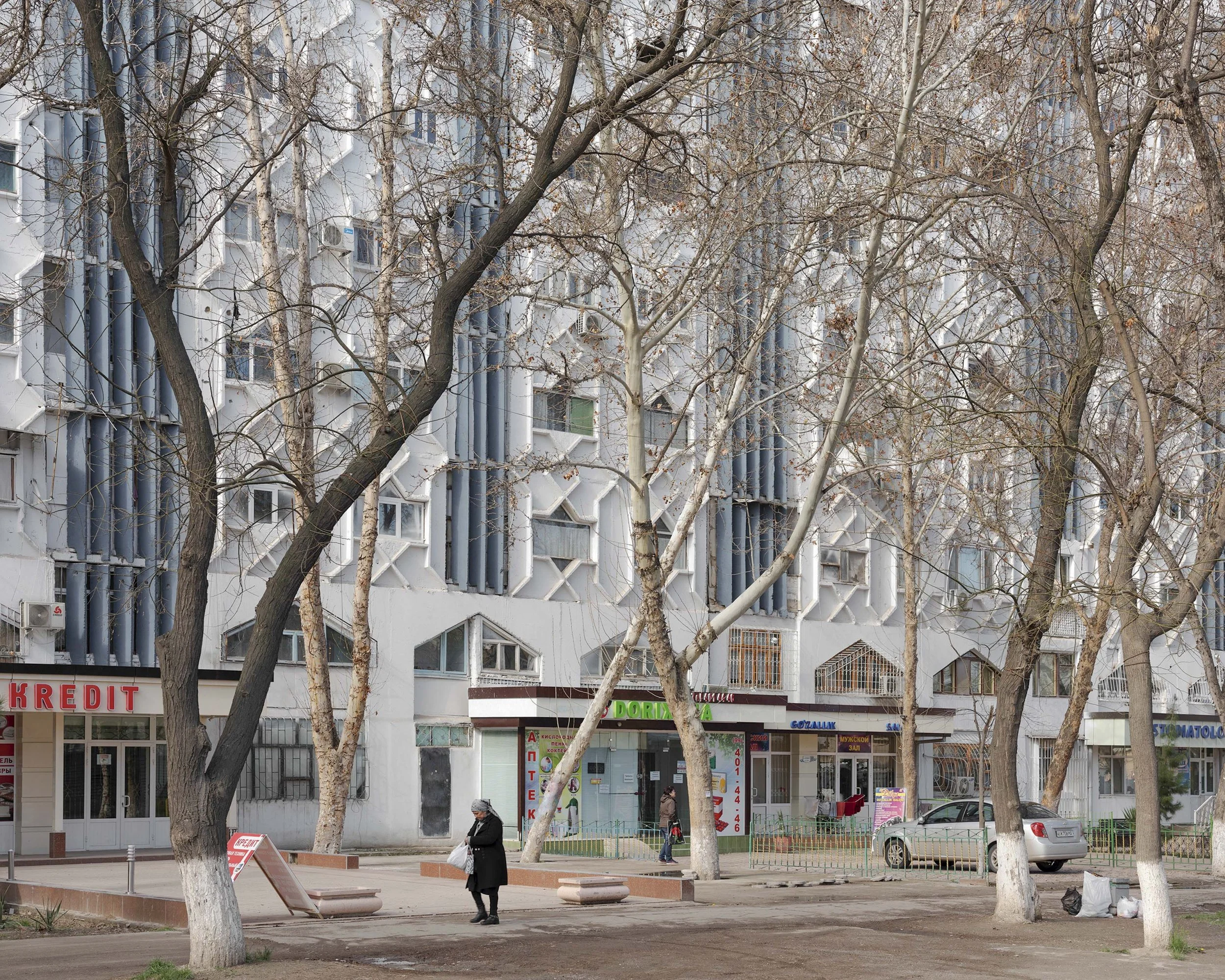 Documentary photo by Roman Bezjak, from the series Tashkent. Soviet-era residential architecture combining modernist construction with local Uzbek traditions after the 1966 earthquake,