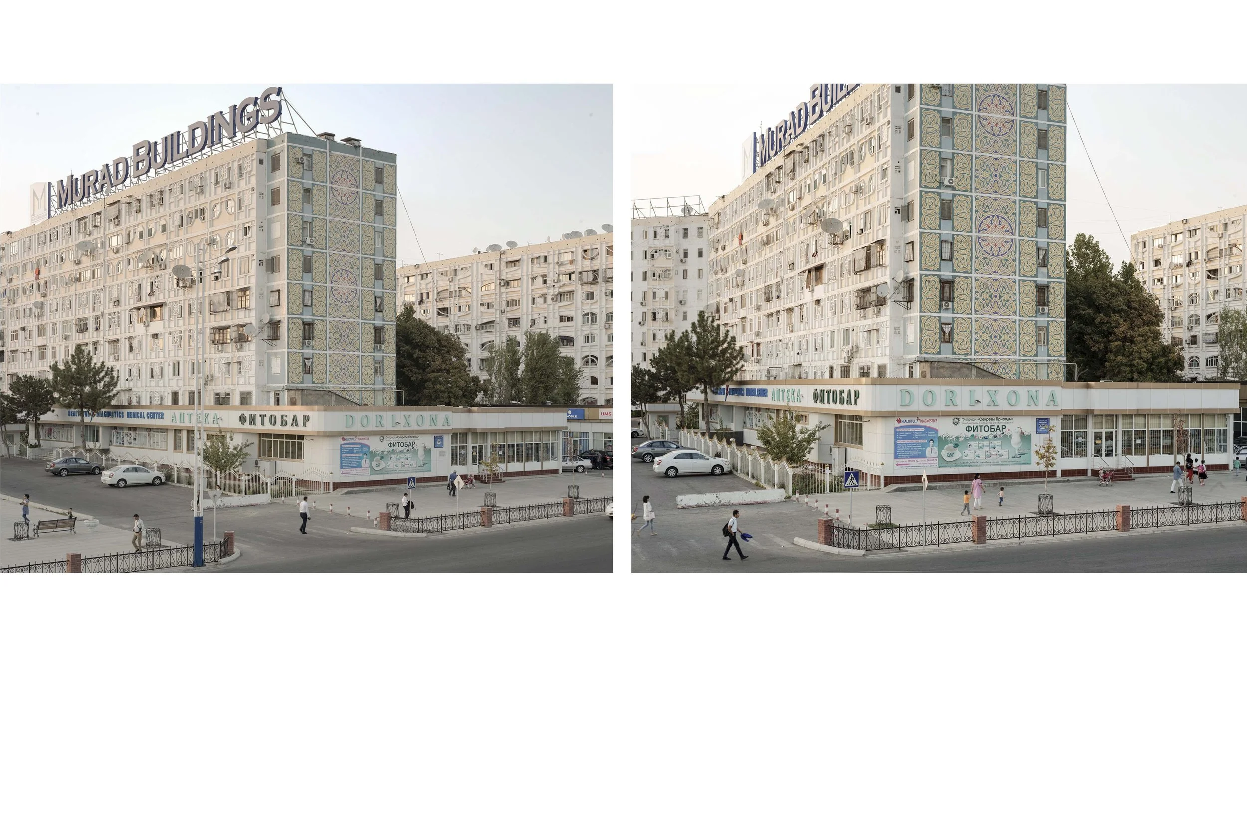 Documentary photo by Roman Bezjak, from the series Tashkent. Soviet-era residential architecture combining modernist construction with local Uzbek traditions after the 1966 earthquake, 