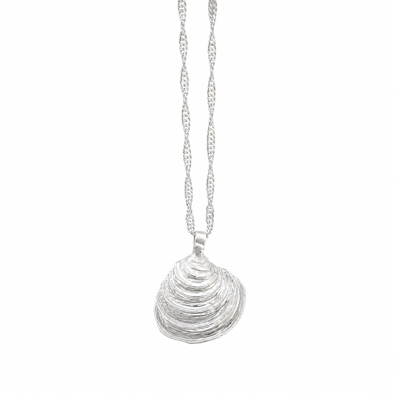 Venus Shell Pendant Twist Necklace