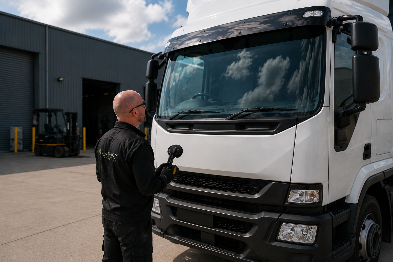 Commercial vehicle, van, and heavy truck fleet auto glass replacement solutions