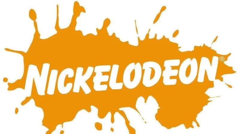 Nickelodeon logo with orange splash background and white text.