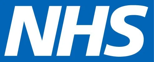 NHS logo in blue and white colors.