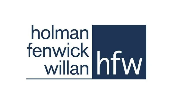 Logo featuring the names Holman, Fenwick, Willan and the abbreviation HFW in a blue square.