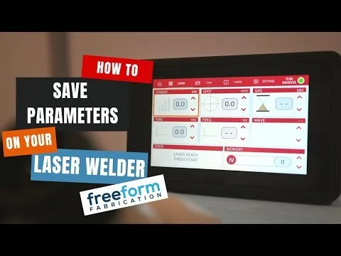 How to save parameters on your laser welder!