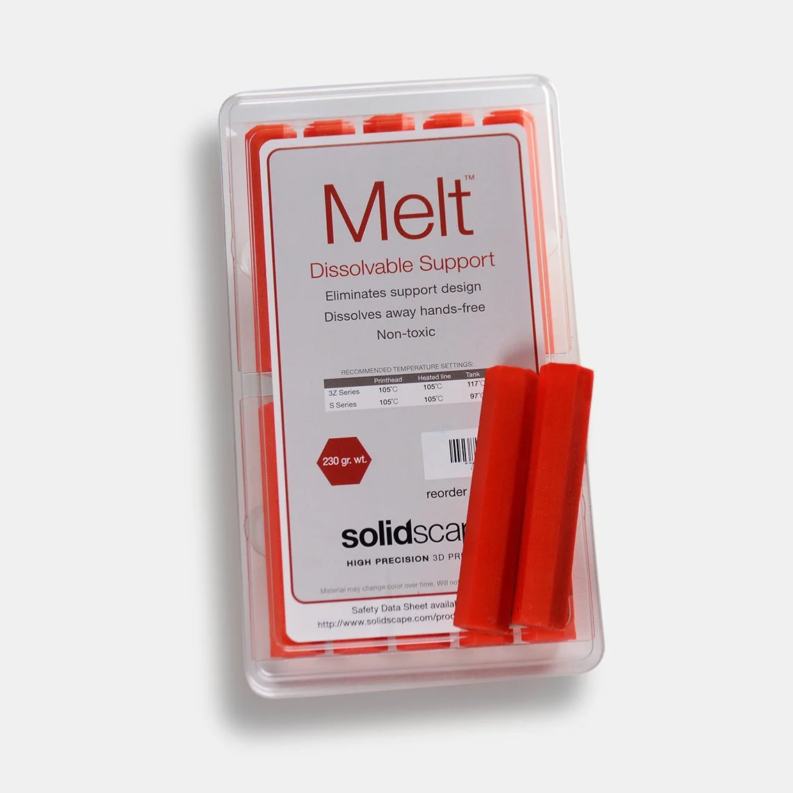 Solidscape Melt Dissolvable Support Wax Material (Single Tray - 10 Sticks)