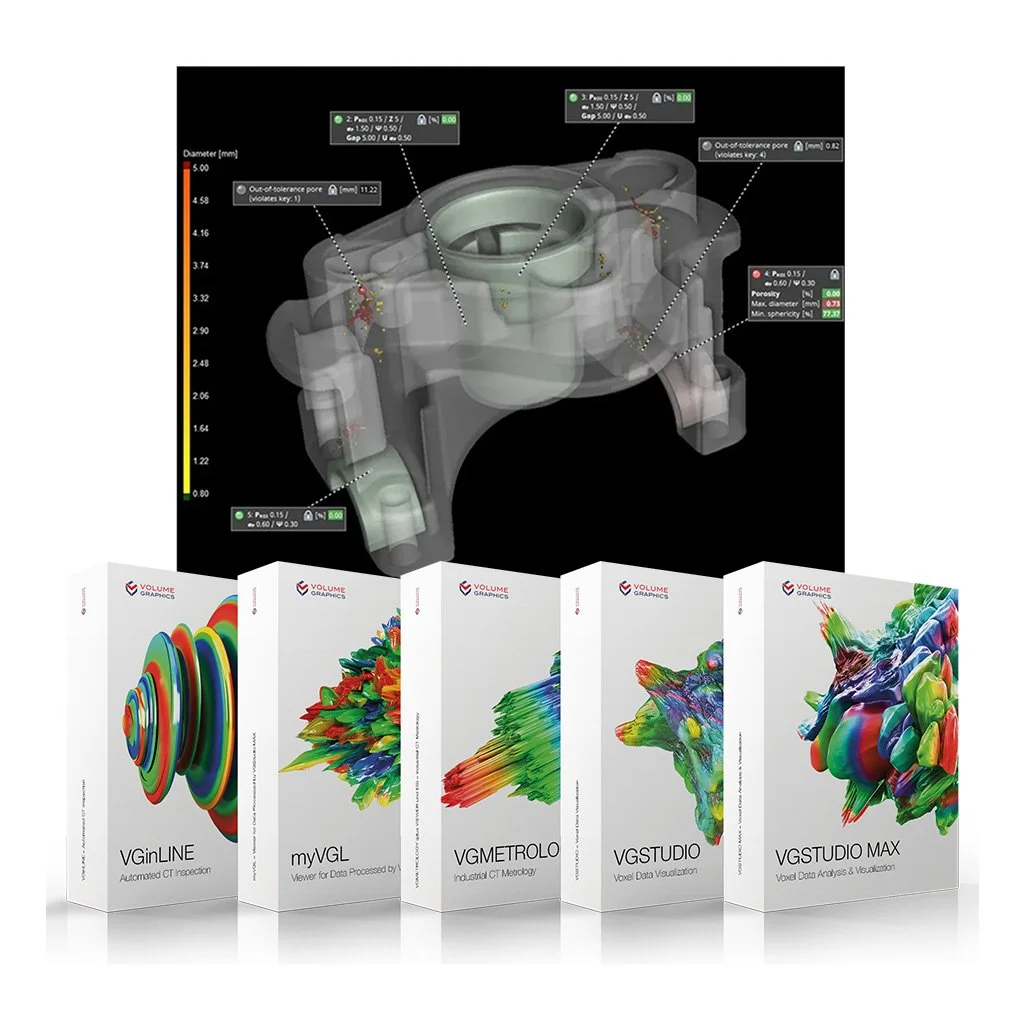 Volume Graphics CT data analysis and 3D metrology inspection software packages