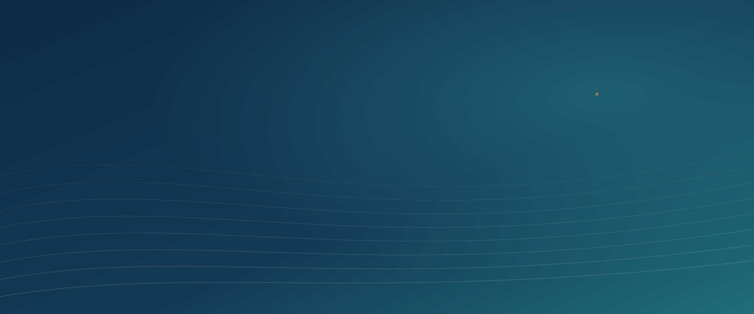 Abstract navy and teal banner with fine flowing lines