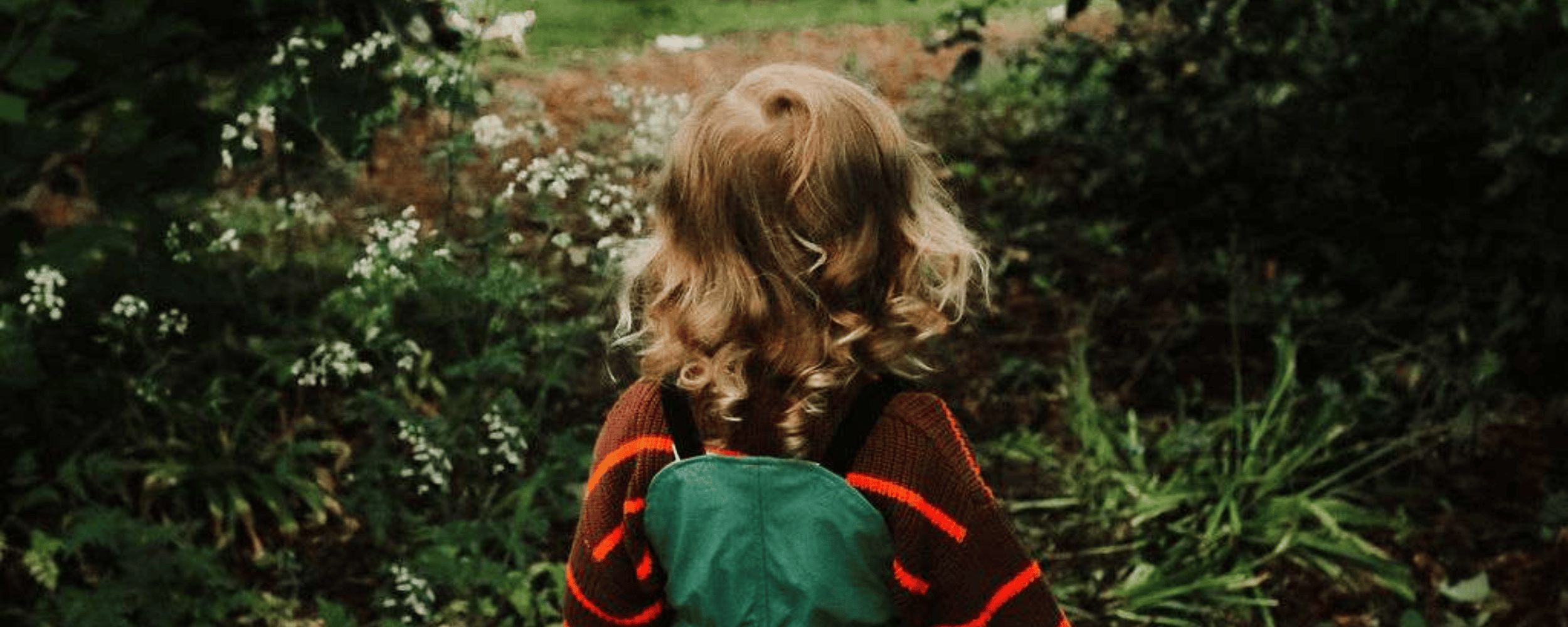 Image of a child enjoyng forest play