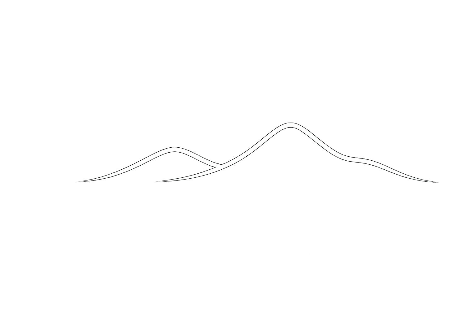 Line graph with two white lines on a black background, showing data trends over time.