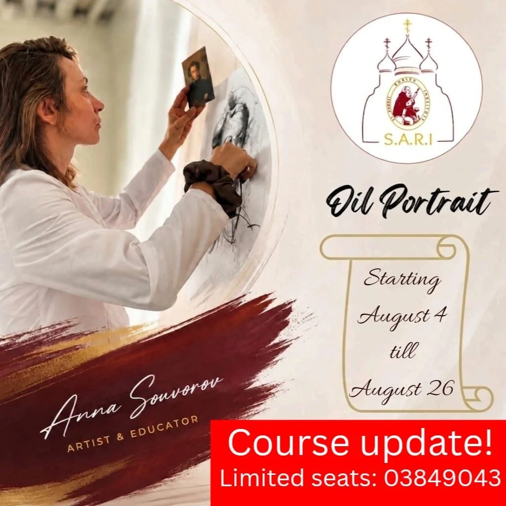 PORTRAIT PAINTING COURSE! 
Dear Friends, I am delighted to announce that I will be teaching a portrait painting class at St. Andrei Rublev Institute starting next week, from August 4 to August 26, 2026, with 2 sessions per day. Please get in touch wi