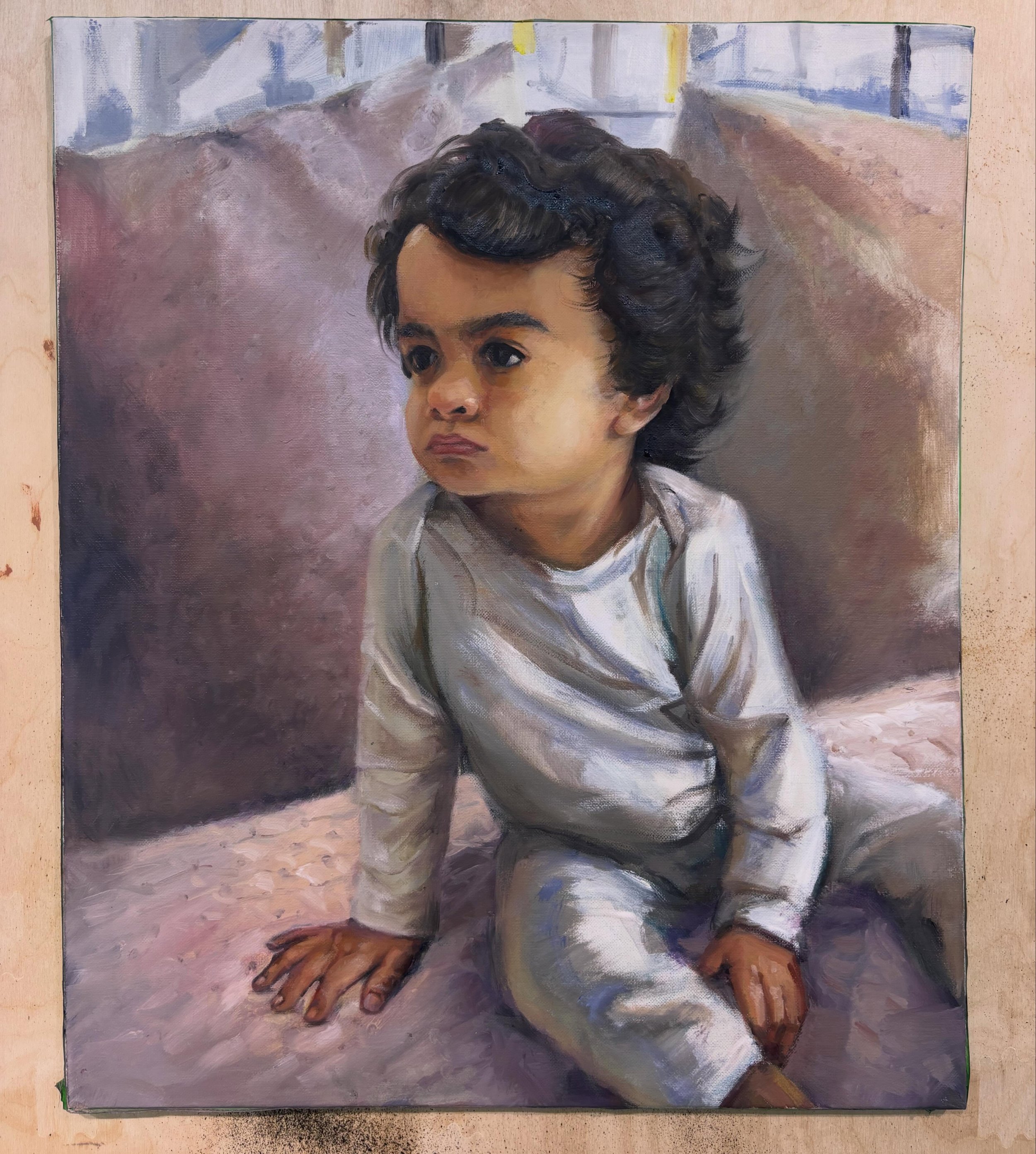 Finished a new portrait commission at my new studio Mazilka Atelier ! Now Open for classes and workshops in Zahle, Lebanon, fall 2026 #portraitpainting #zahle #paintingcommission