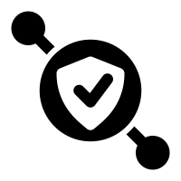A magnifying glass with a checkmark inside it, symbolizing verification or approval.