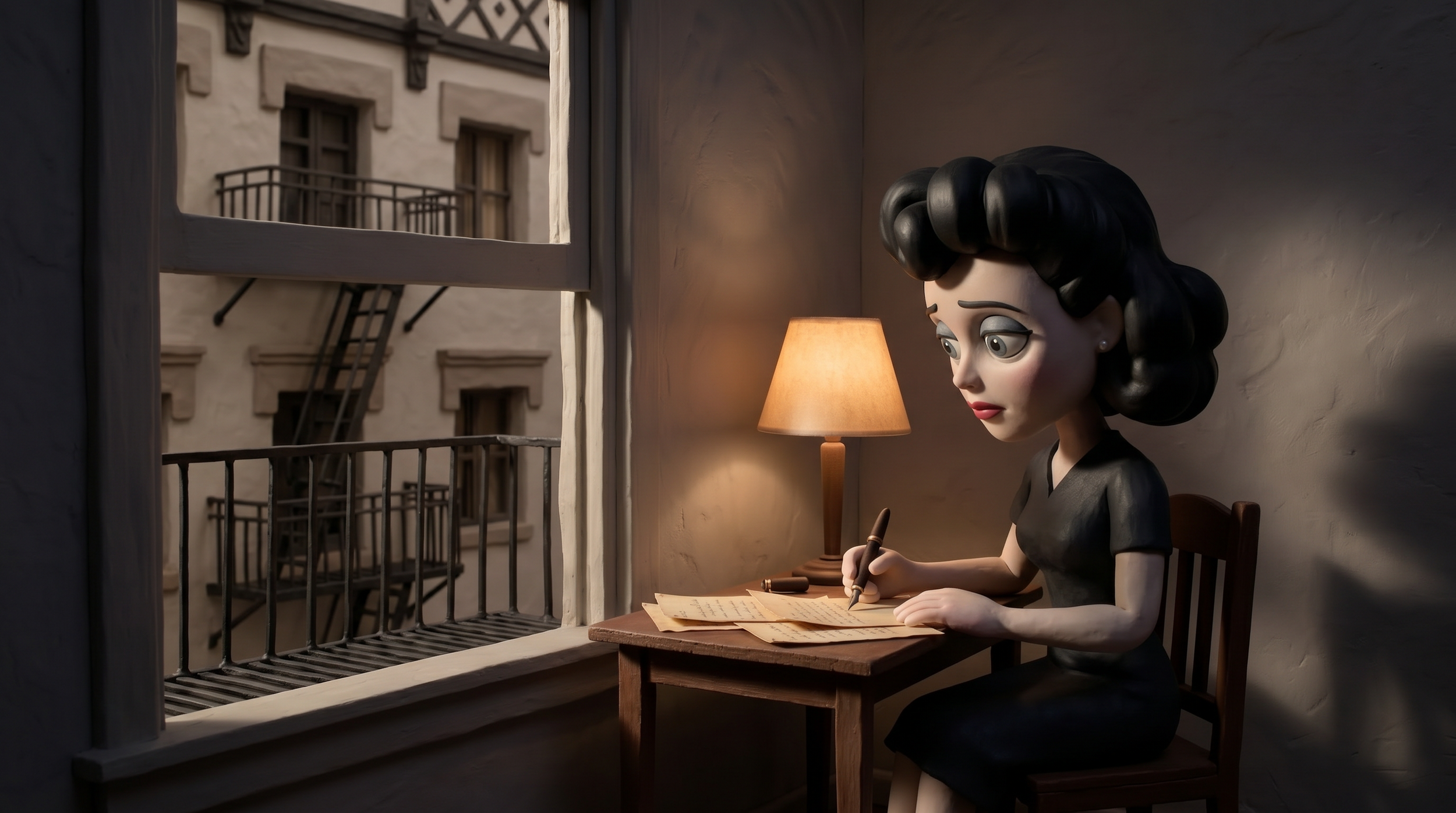 Dahlia writing to family.jpg
