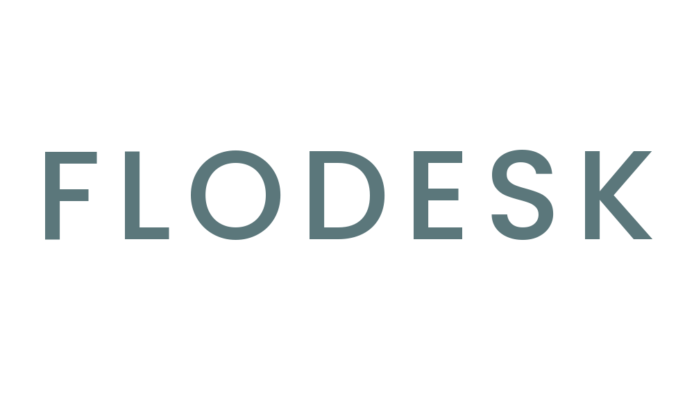 FLODESK logo in dark gray text on a white background.