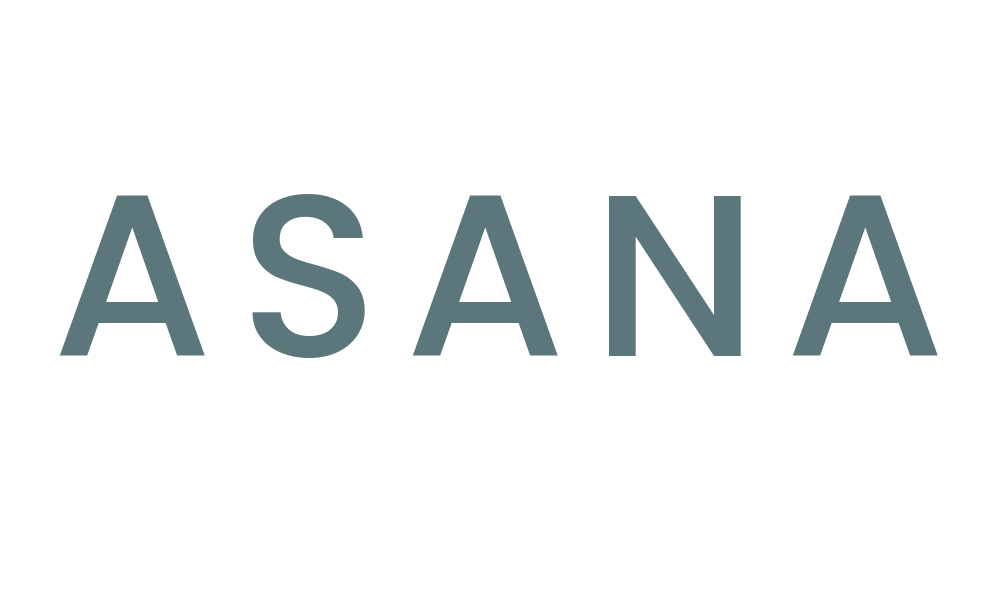 The logo of ASANA, a task and project management software, with the company name displayed in large, uppercase letters.