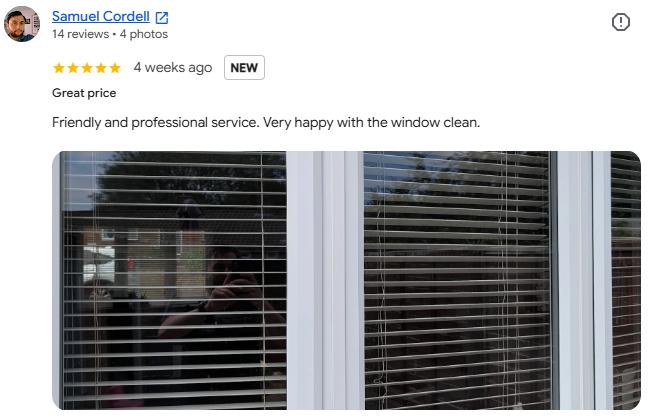 Screenshot of a Google review for Captain Exterior Services