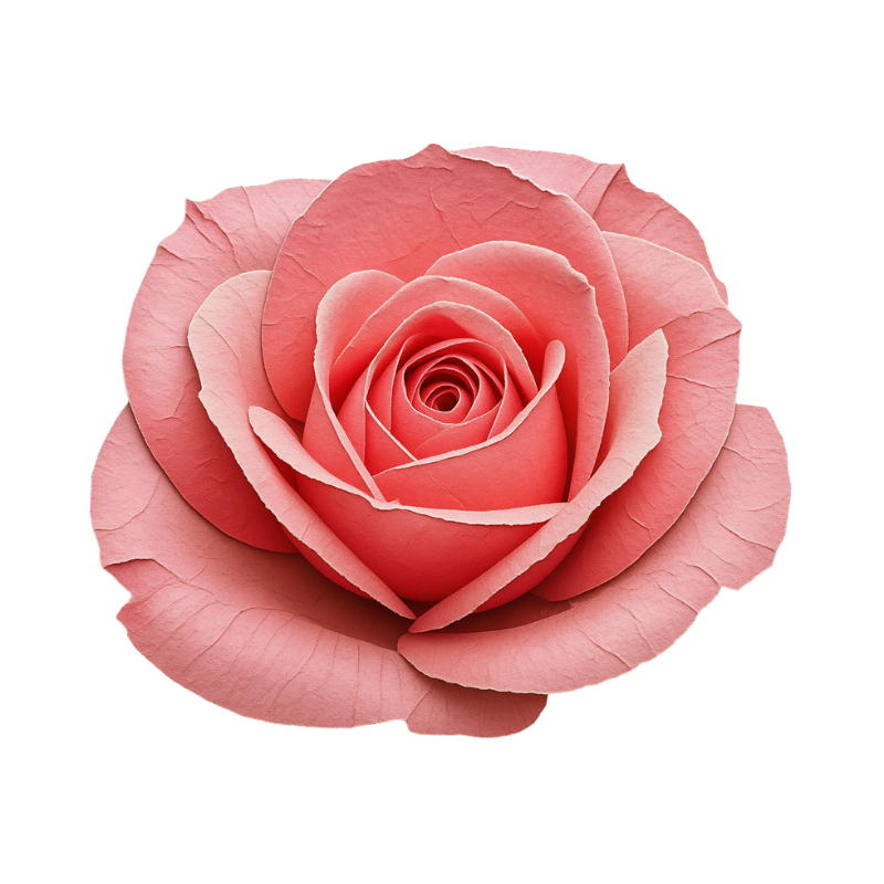 Close-up of a pink rose with detailed petals.
