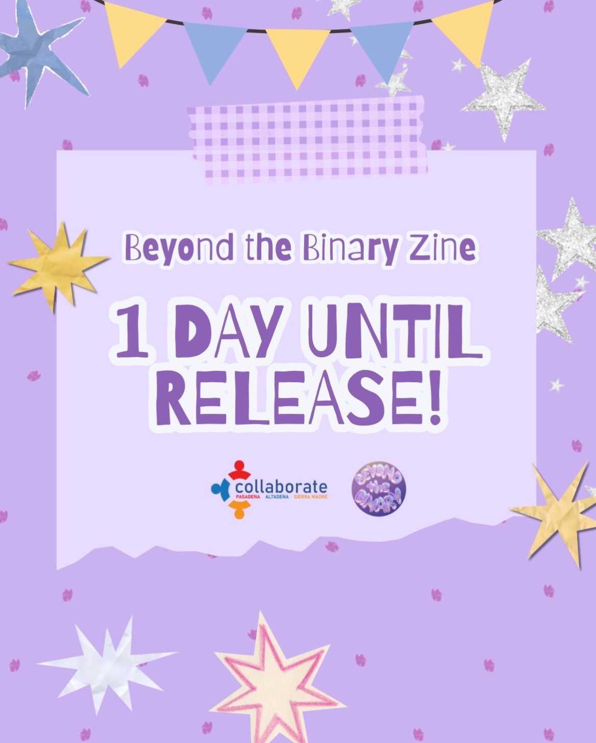 ✨ BEYOND THE BINARY ZINE&rsquo;S FIRST ISSUE IS OUT TOMORROW!!! ✨