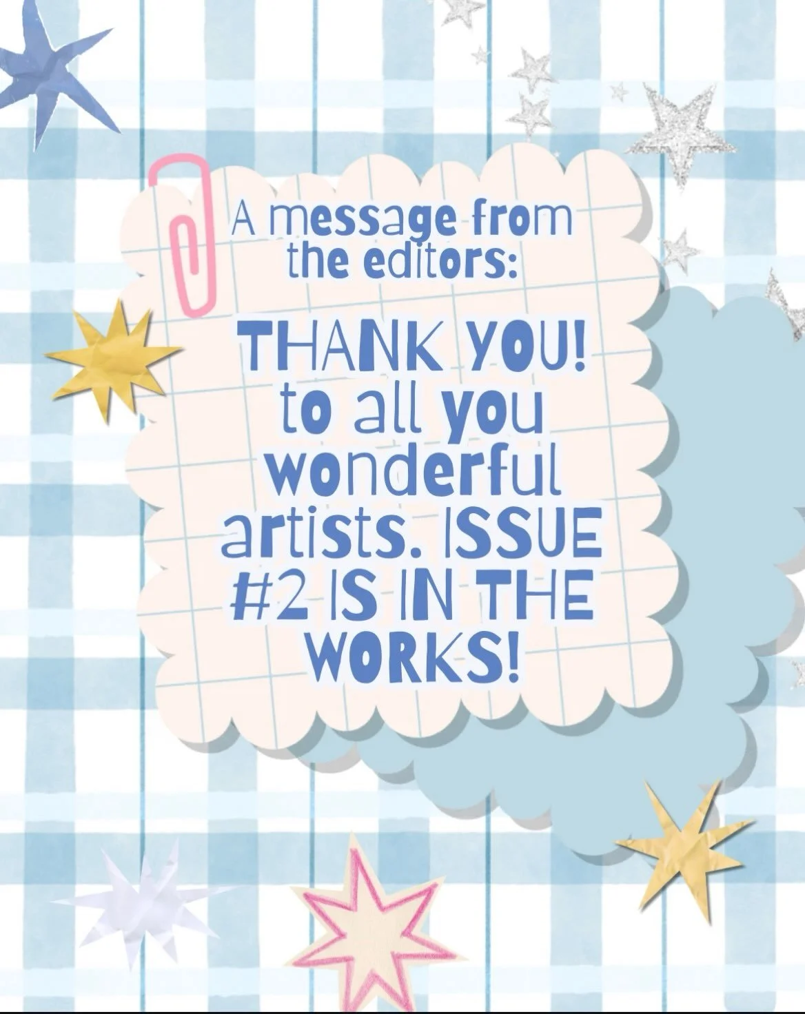 ✨ A message from the editors!!! Check out the zine issue #1, LINK IN BIO!!! ✨