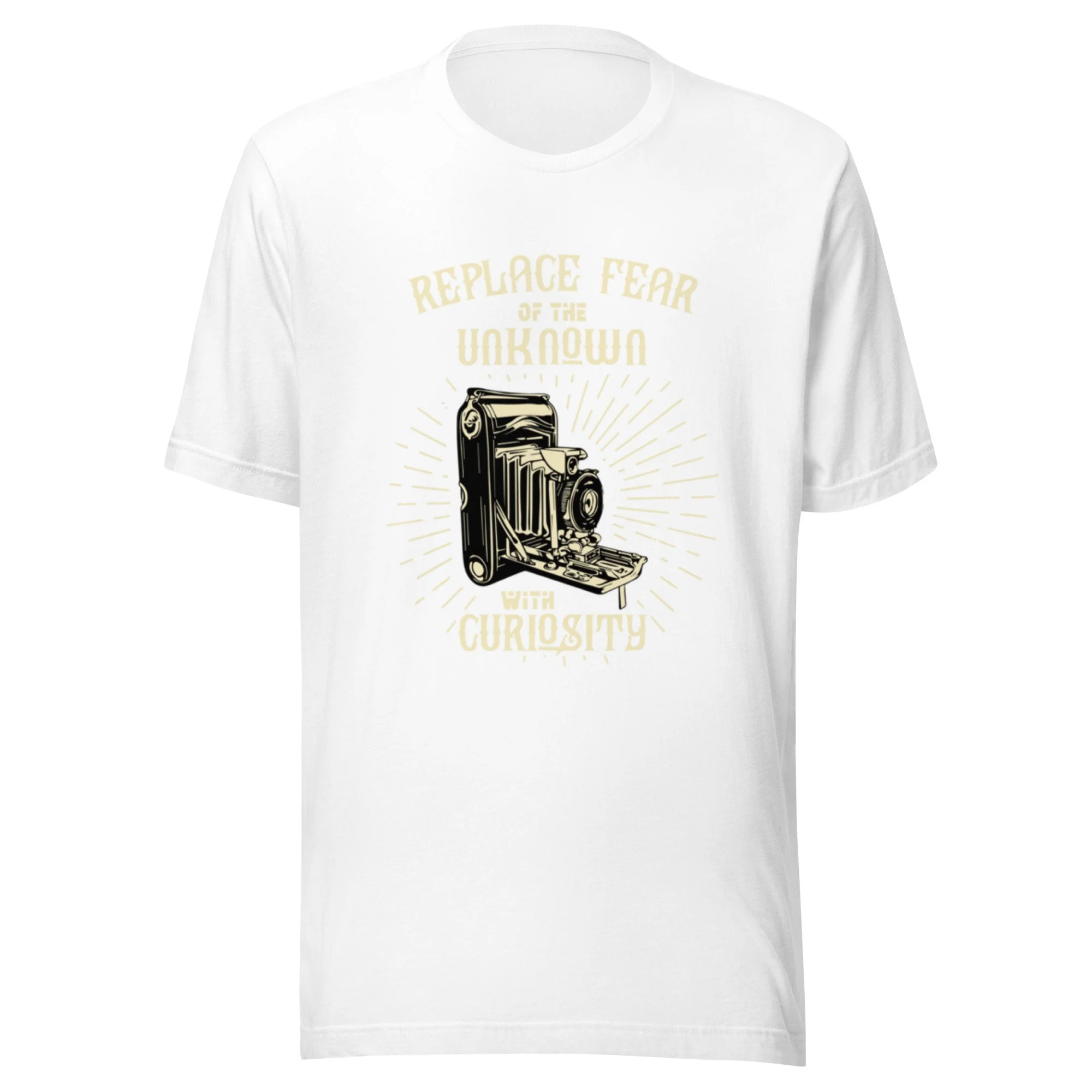 "Replace Fear of the Unknown With Curiosity" Unisex t-shirt