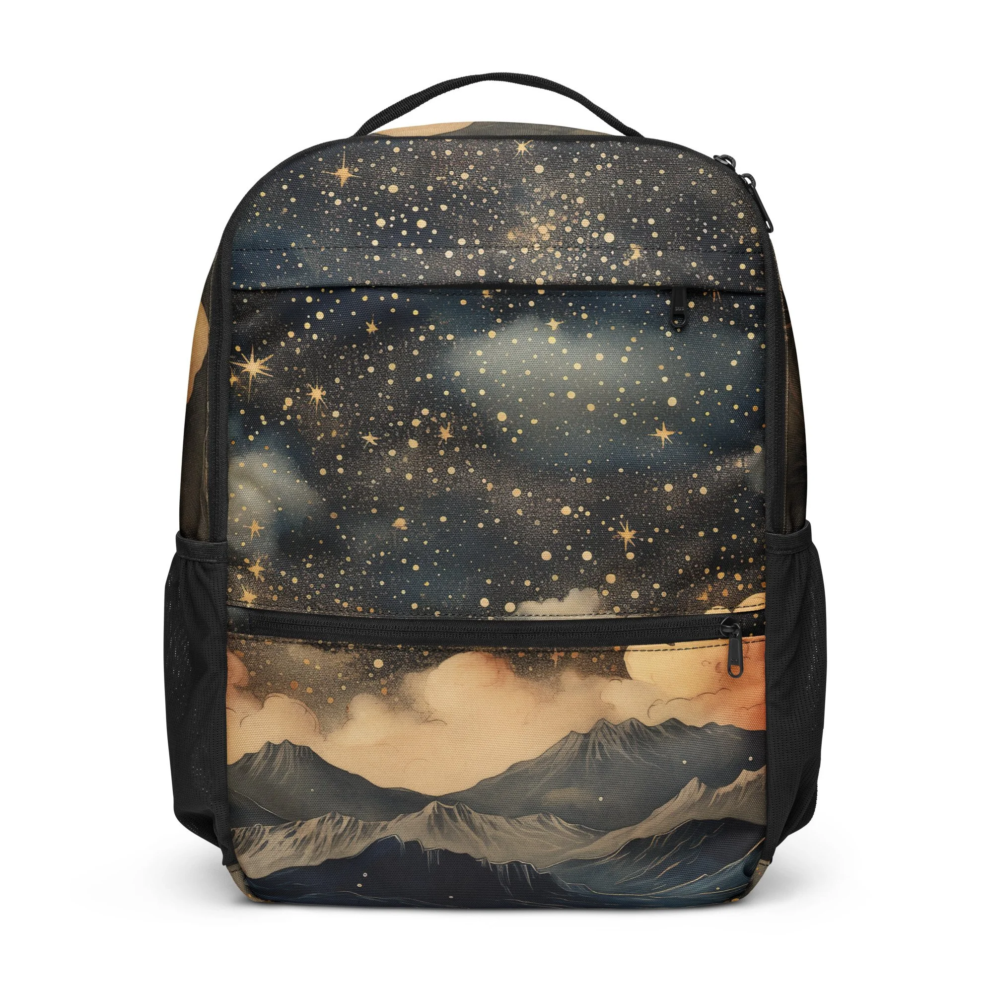 Cosmic Mountain Night Utility backpack