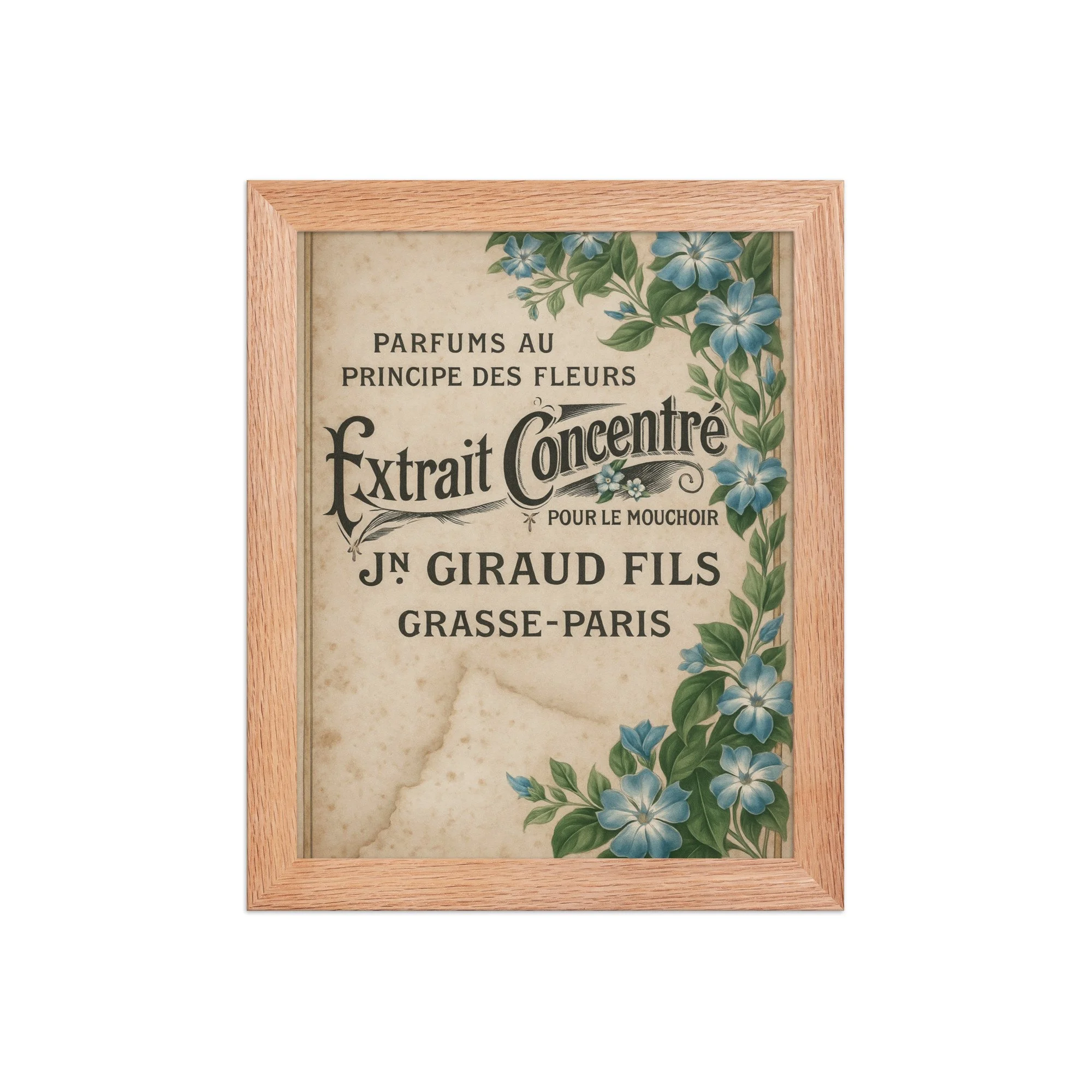 Vintage French Extrait Concentré Framed Print