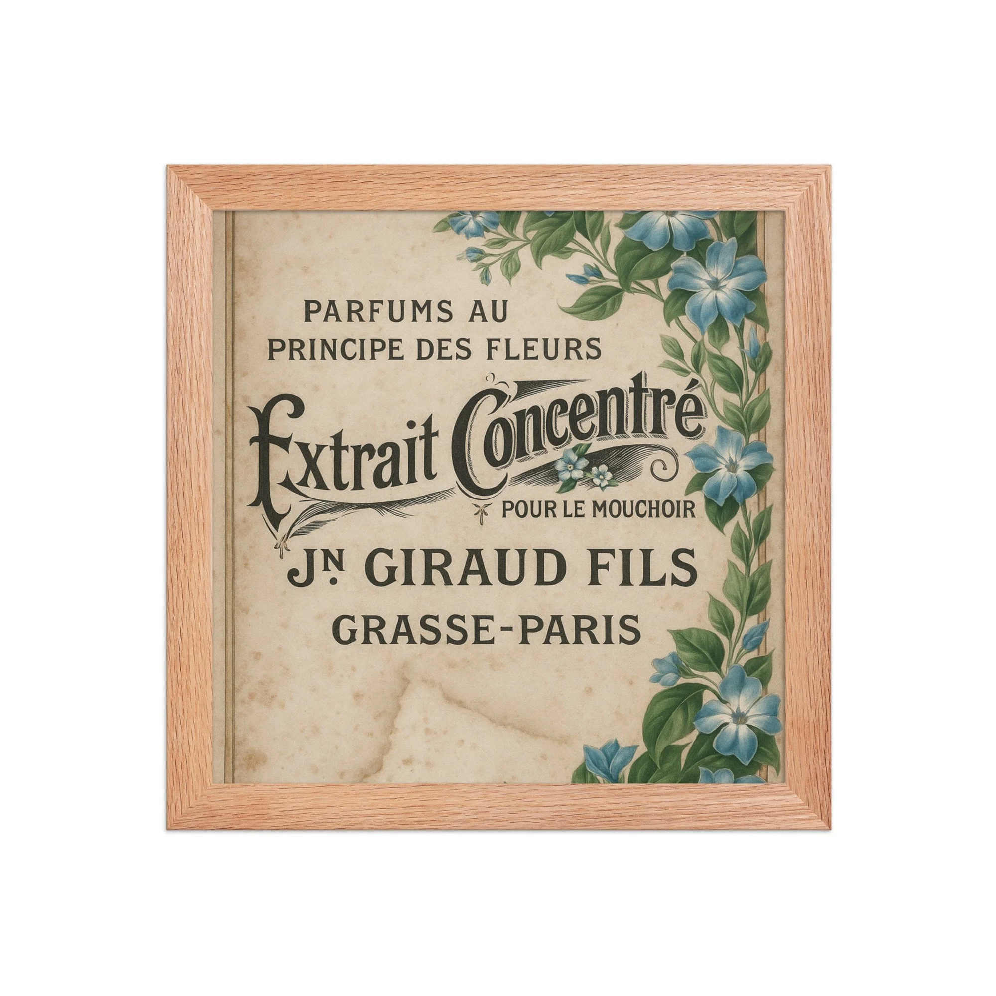 Vintage French Extrait Concentré Framed Print